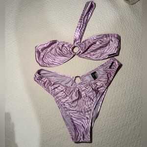 Kendal & Kylie Purple Zebra bikini set